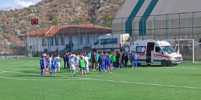 Konya’da amatör lig maçında yürekleri ağza getiren an