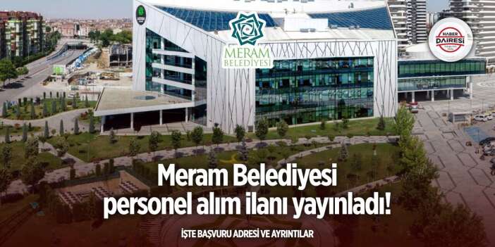 Meram Belediyesi personel alımı 2025 - 2026