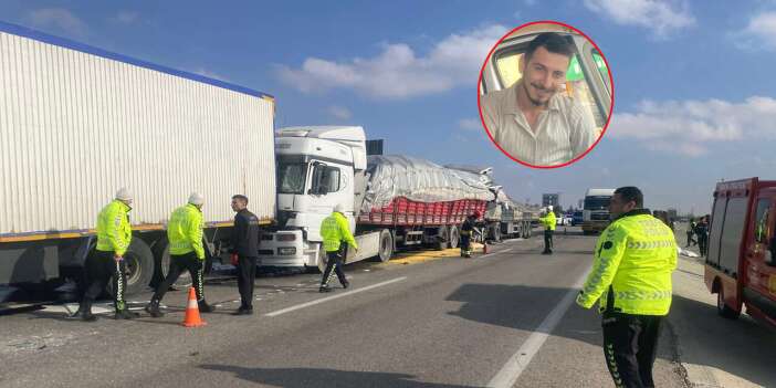 Konya’da 4 TIR’ın çarpıştığı kazada can veren Yusuf Kahriman’a acı veda