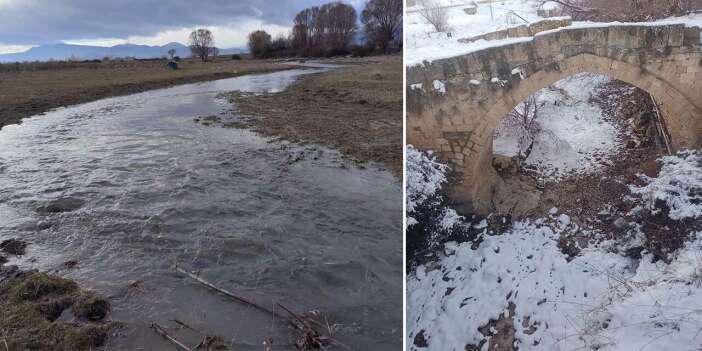Kar yağdı, çiftçinin yüzü güldü