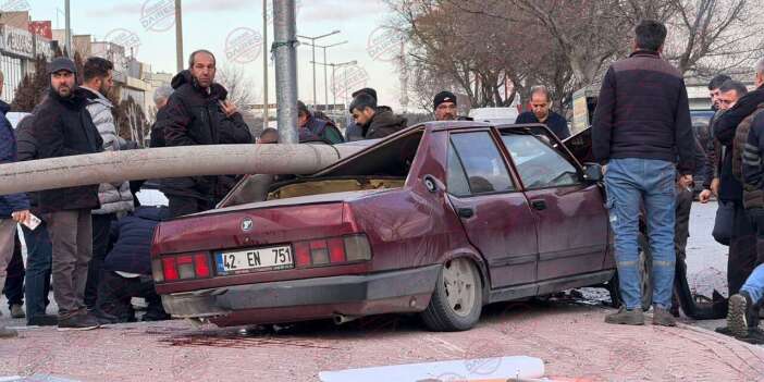 Yoldan çıkan TOFAŞ Konya’da ortalığı birbirine kattı