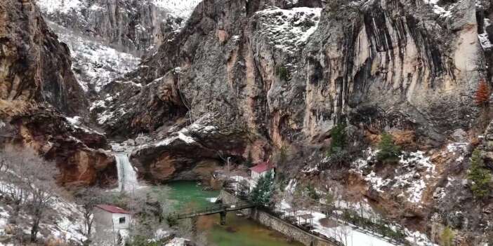 Kuraklık sonrası gelen yağış Konya’nın ünlü kanyonuna can verdi