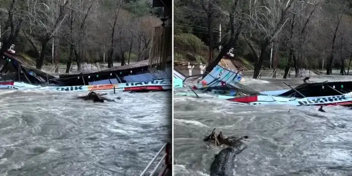 Alanya’da sel felaketi! Çaylar taştı, işletmeler yıkıldı