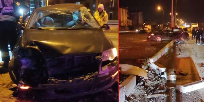 Konya'da TIR ile otomobil çarpıştı! 2 kadın yaralandı