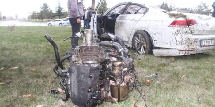 Konya’da görenleri korkutan kaza! Sürücü bu arabadan sağ çıktı