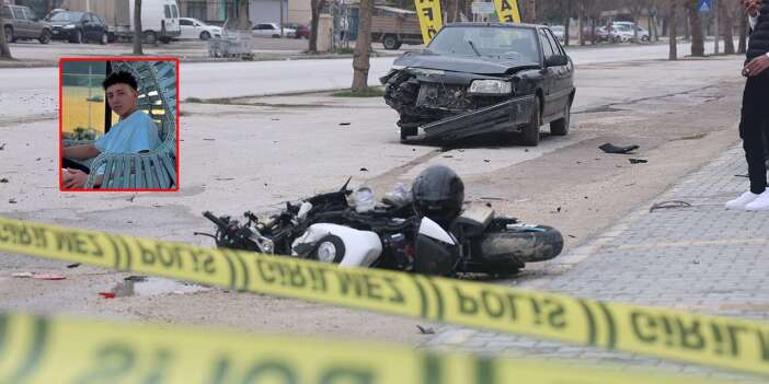 Konya’da bayram günü otomobil çarpan motosikletli gençten acı haber