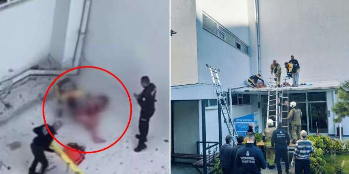 Sitede korku dolu anlar! Silah sesleri sonrası bir kadın 6. kattan atladı