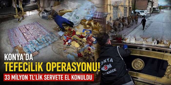 Konya’da emlakçı ve galerici görünümünün altından tefecilik çıktı! Kasalarda servet bulundu