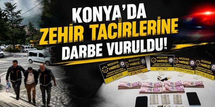 Konya’da uyuşturucu operasyonu! 5 gözaltı