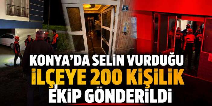 Konya Akşehir'i sel vurdu! Evleri, iş yerlerini ve garajları su bastı
