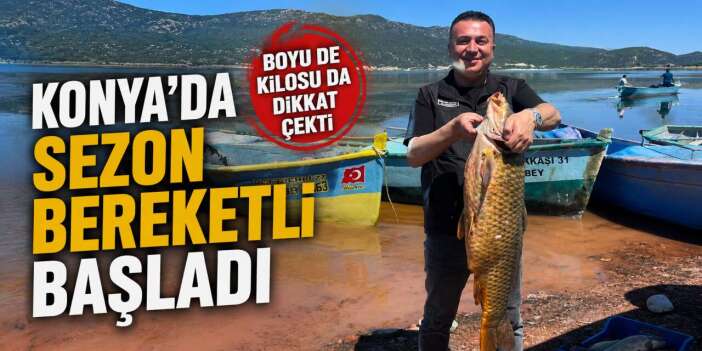 Konya’nın denizinde yakalandı, balıkçılar tek tek poz verdi