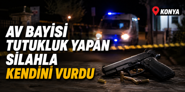 Yer Konya! Silah tutukluk yaptı, namluyu çevirdi, kendini vurdu