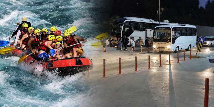 Konya’dan rafting turuna giden 52 kişi hastanelik oldu