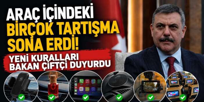 Telefon tutucusu, araç kamerası ve ses sistemi için yeni karar Resmi Gazete'de