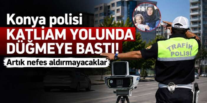 Konya polisi anne ve küçük kızına mezar olan yol için düğmeye bastı