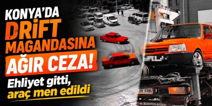 Yer Konya! Düğün konvoyunda drift attı, faturası ağır oldu