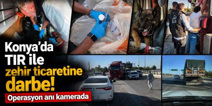 TIR ile zehir sevkiyatı yapıyordu, Konya polisi dur dedi