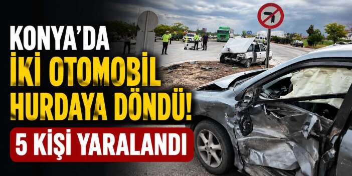 Konya’da şehirlerarası yolu kapatan kaza! 1’i ağır 5 yaralı var