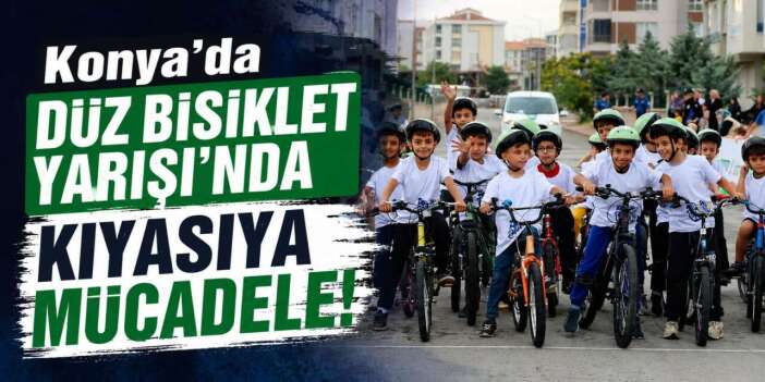 Konya’da spor dolu bir gün! Minikler ödül için pedal çevirdi