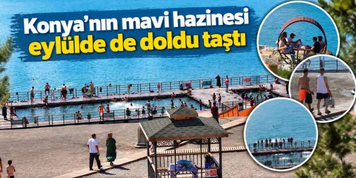 Konya’da eylülde yaz keyfi! Acıgöl’de kendilerini serin sulara bıraktılar