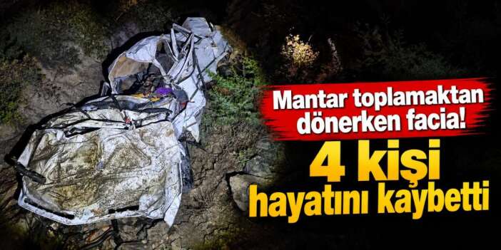 Köy yolunda otomobil uçuruma yuvarlandı! Araçtaki 4 kişi öldü