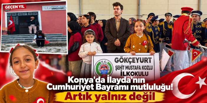 Konya'nın ünlü okuluna yeni öğrenci geldi! Cumhuriyet coşkusu ikiye katlandı