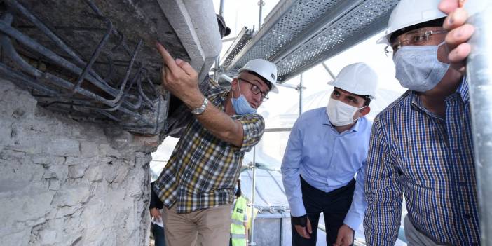 Kubbe-i Hadra’daki Restorasyon sürüyor! Başkan Altay inceleme yaptı