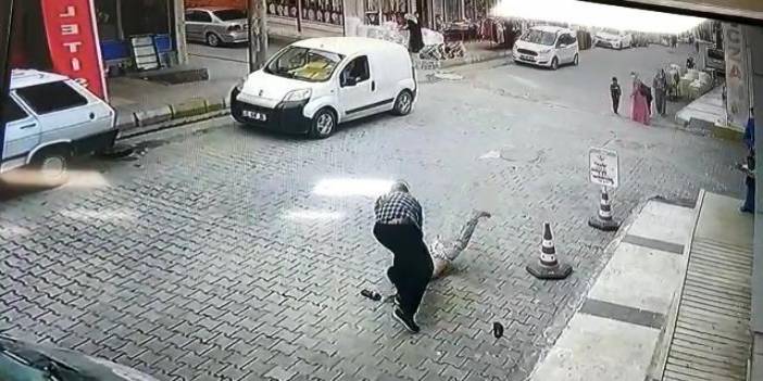 Vicdanları sızlatan olay! İş yerinden su içen çocuğa sinirlenip yere çarptı I VİDEO