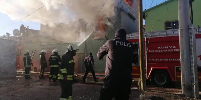 Konya’da yangın faciası! Anne öldü, 3 yaşındaki çocuk ve dayısı yaralı kurtarıldı
