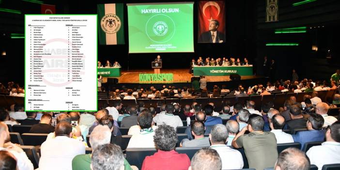 Konyaspor genel kurulu öncesi listeye son şekli verildi I TAM LİSTE