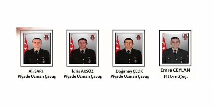 4 şehidimizin acı haberleri ailelerine ulaştı