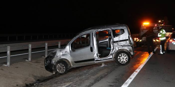 Hastane dönüşü Konya yolunda acı kaza