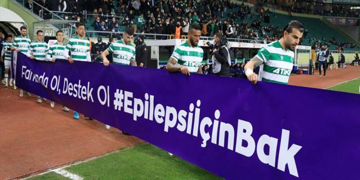 Konyasporlu futbolcular epilepsiye dikkat çekti