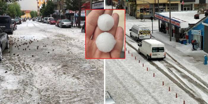 Son dakika: Konya’nın bir ilçesini dolu vurdu! Görüntü kıştan farksız
