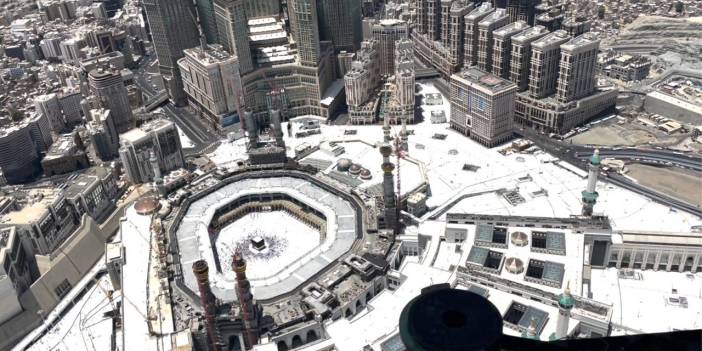 Mustafa Tatlısu, Kabe-i Muazzama’yı havadan görüntüledi