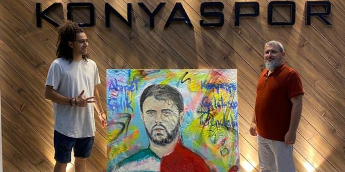 Konyalı sanatçı Ersan Kaya, Ahmet Çalık’ı resmetti