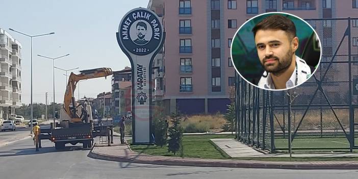 Konya Ahmet Çalık Parkı’na levha dikildi