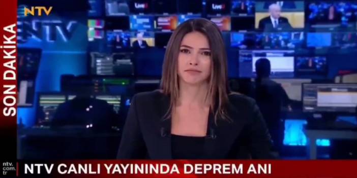 Depreme canlı yayında yakalanan NTV spikeri soğukkanlılığını böyle korudu