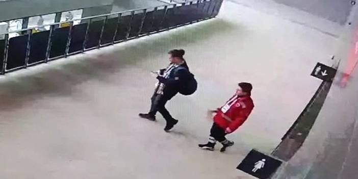 Olaylı Göztepe-Altay derbisinde işaret fişekleri stada böyle sokuldu!