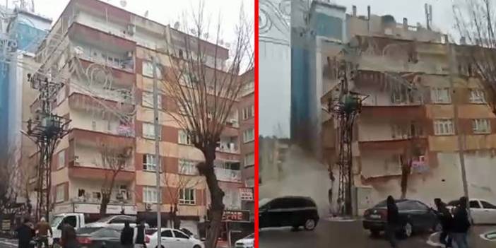 Şanlıurfa'da 6 katlı binanın yıkılma anı kamerada