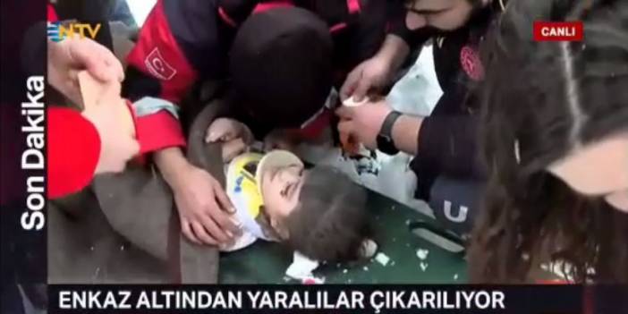 Enkaz altından çıkartılan kız çocuğunun ilk isteği bu oldu