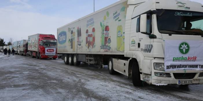 Konya Şeker’in deprem yardım TIR'ları yola çıktı