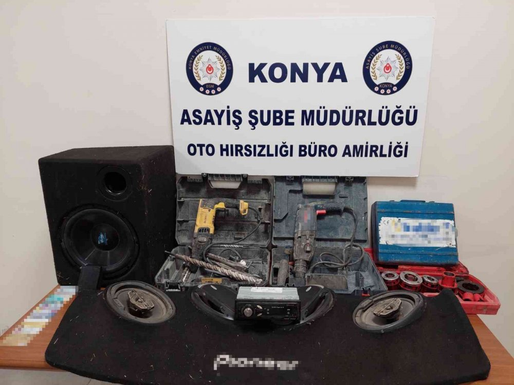 Konya'da müzik sistemi çalan zanlı okey oynarken yakalandı