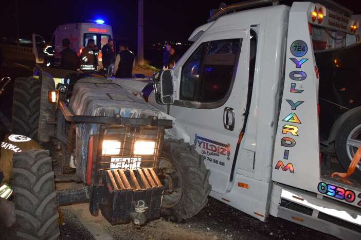 traktor-ile-cekici-arasinda-sikisan-adam-zor-cikarildi