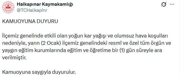 konyanin-2-ilcesinde-okullar-tatil-edildi