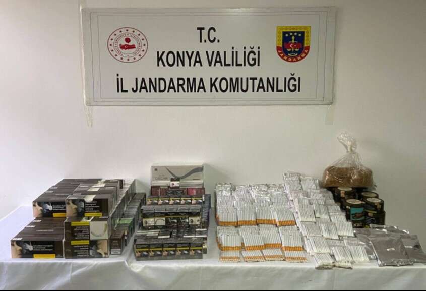 konyada-jandarmadan-sigara-ve-tutun-baskini