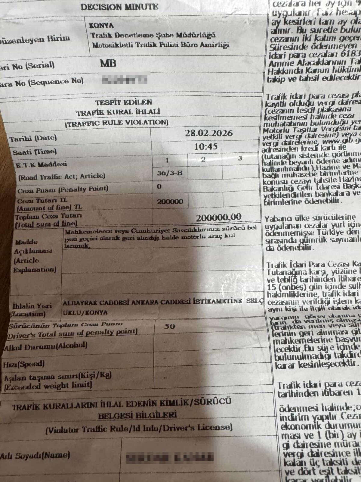 konyada-200-bin-tl-ceza-yiyen-surucu-boyle-isyan-etti