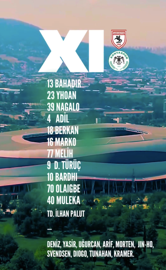 samsunspor-konyaspor-macinda-ilk-11ler-belli-oldu