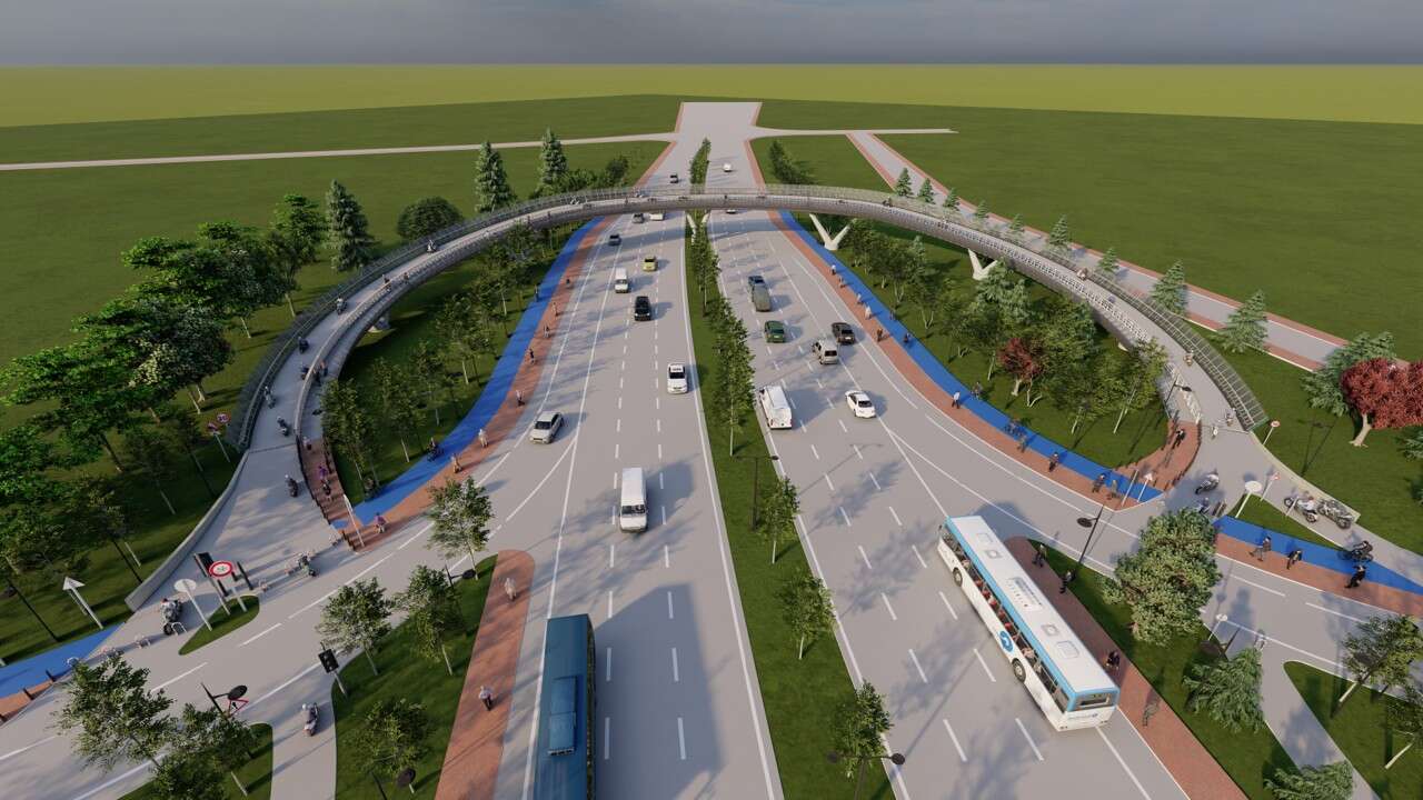 konya-trafiginin-aksadigi-noktaya-buyuksehir-ust-gecit-yapiyor-calisma-basladi