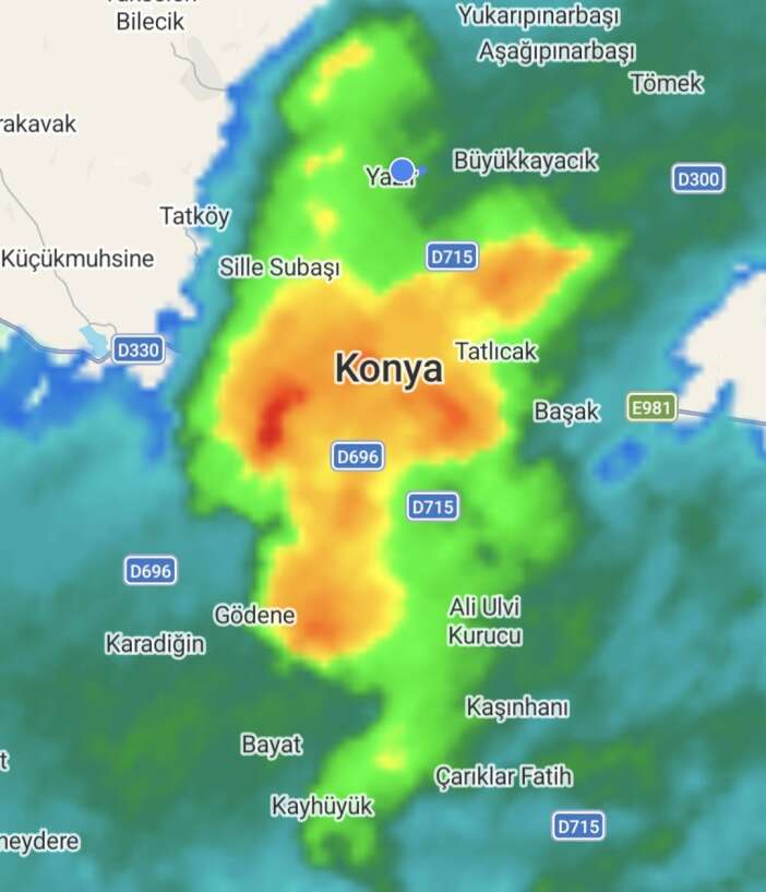 konyada-1-saatte-haziran-yagisi-dustu-radar-goruntusu-dikkat-cekti